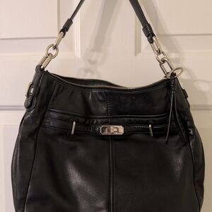 Coach Black Leather Shoulder Bag